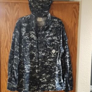 US Navy Camo Hat And Shirt